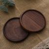 1PC Wooden Coaster Tea Coffee Cup Pad Walnut Durable Heat Resistant Round Bowl Teapot Mat Home Wood Placemats Decor Coasters