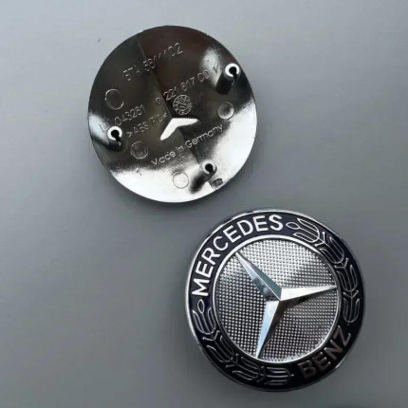 WXUKM1 C200 E200 For Mercedes Benz 38mm 42mm ABS Car Hood Sticker Car Front Grilled Cover Emblem Accessory for Mercedes Benz W203 W204