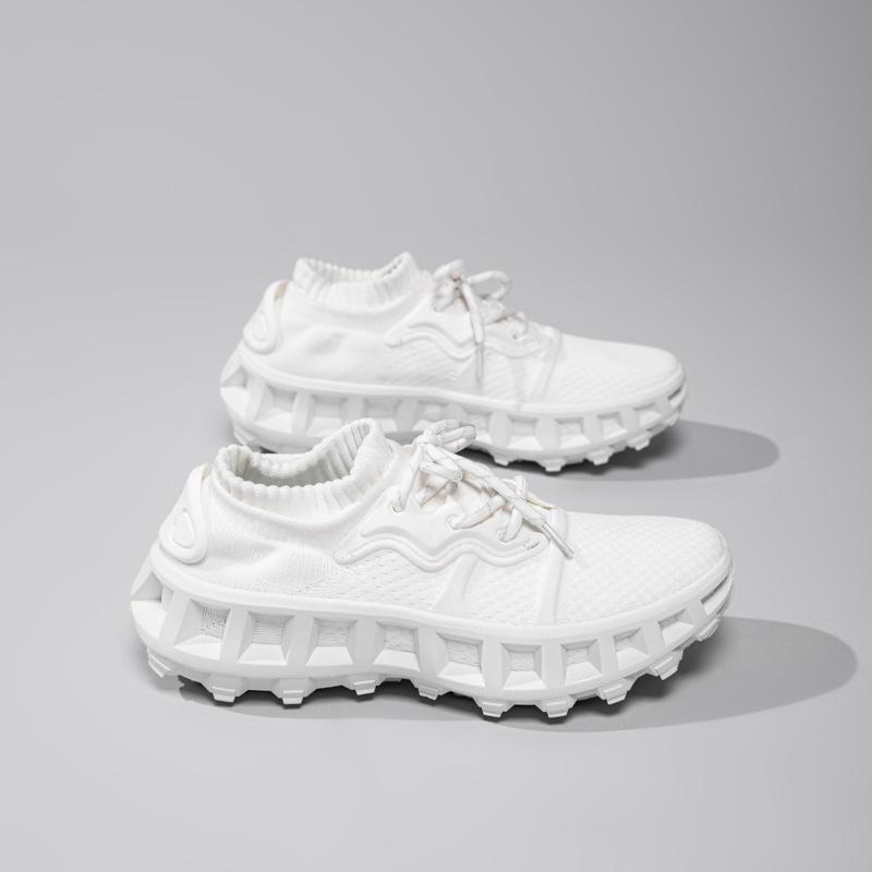 

Летние дышащие сетчатые кроссовки мужские мягкая подошва амортизирующие износостойкие легкие повседневные беговые кроссовки удобная трендовая обувь 44 белый