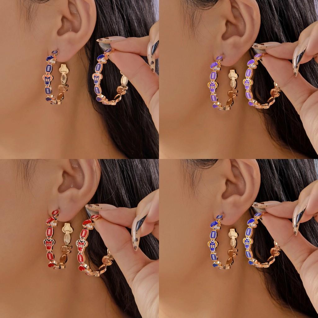 Stylish Geometric Earrings For Sports Fans With Nickelfree Posts