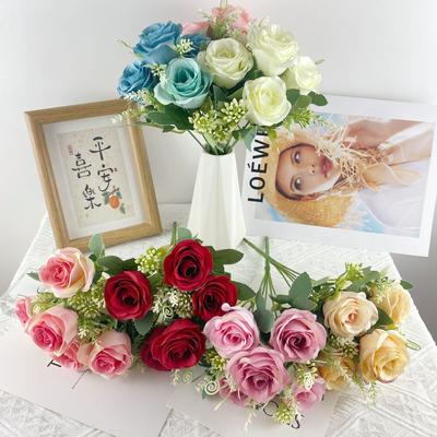 Simulation Flower 5 Fresh And Affectionate Roses Home Decoration Wedding Photography Props Decoration