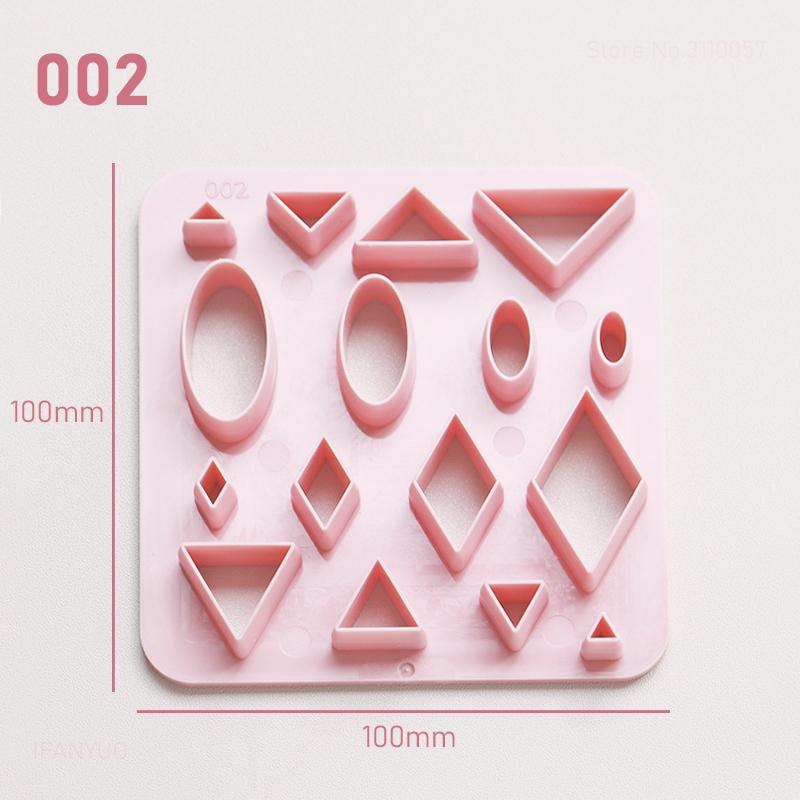 Various Shaped Clay Cutter Molds Geometry Palm Leaf Christmas Tree Polymer Clay Earrings Making Mold for Cookie Pendant Jewelry