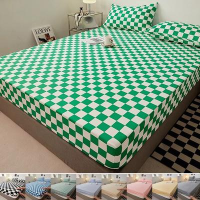 Severské přehozy 100% bavlna Chránič matrace Guma po celém obvodu Prostěradlo s gumou pro Queen King Double Single Bed Snadná údržba