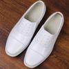 White Three-joint Leather Shoes Men's Groom Best Man Wedding Performance Little White Shoes Three-section Head Black Nurse Little White Shoes