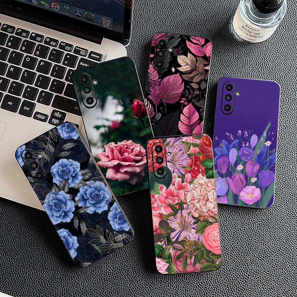 Soft Cover for Xiaomi Poco C75 C65 C71 C85 X7 X6 M6 M7 F7 F8 Ultra F6 Pro Coque Phone Case Rose Flower Pink