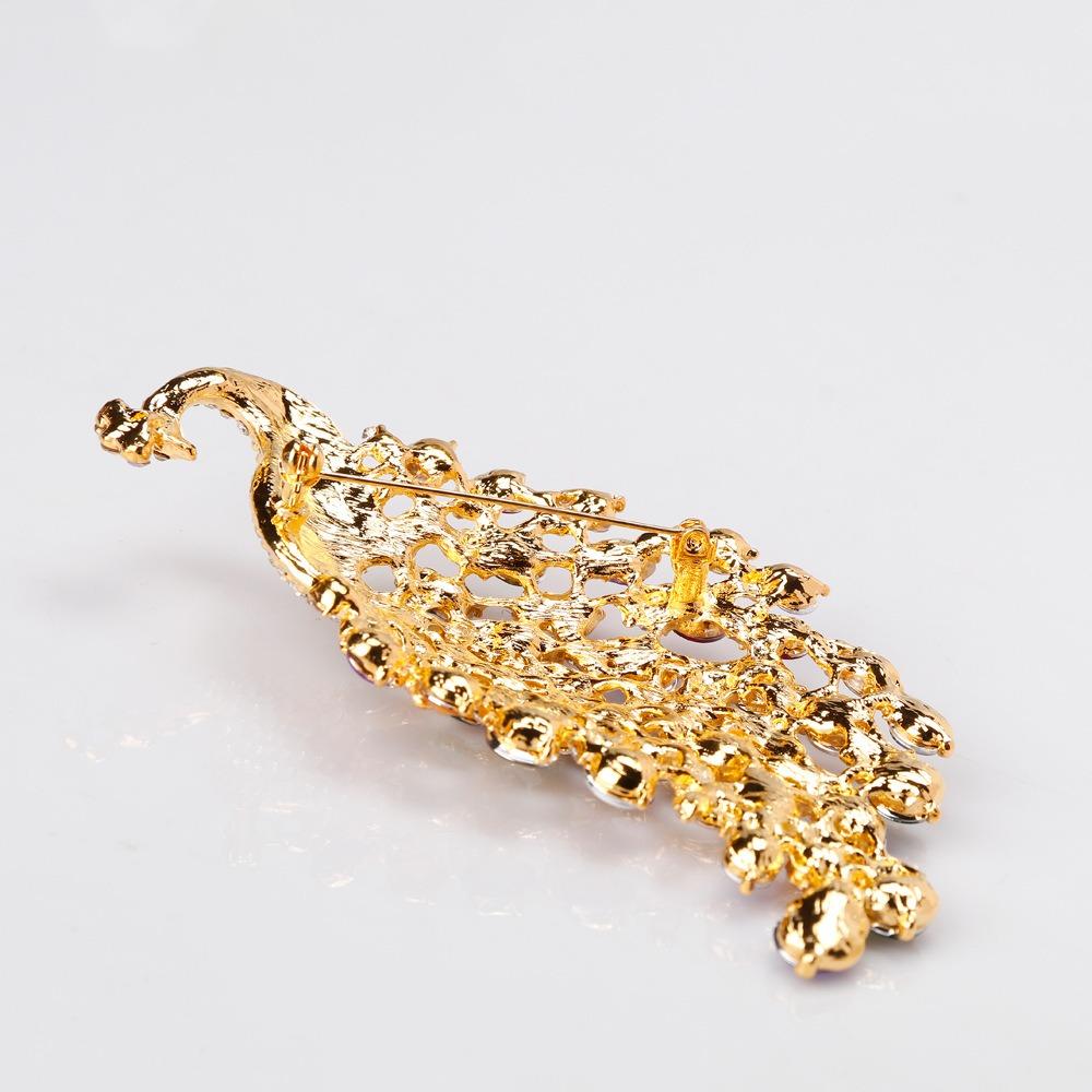 Extra Large Peacock Brooch with Colorful Crystal Rhinestones, Peacock Brooch Jewelry, Brooch Accessories, 1PCS Birthday Gift
