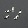 925er Sterlingsilber Schmuckzubehör Halsketten-Kettenglied-Verbinder Verschluss Feine Schmuckaccessoires Quadratische Form Karabinerverschluss