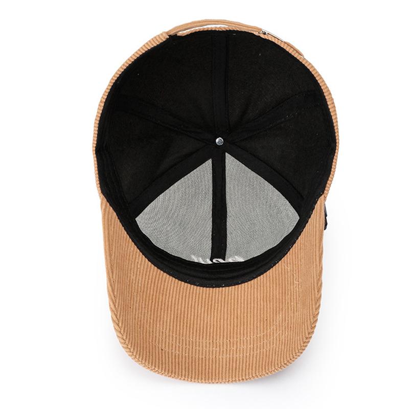Herbst Winter Stickerei Brief Kappe Männlichen Samt Baseball Kappe Im Freien Warme Hut Weibliche Cord Spitzen Kappe