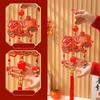 With Tassels New Year Pendant Embroidery Hanging Fu Pendant Lucky Sachet Wind Chimes  Home