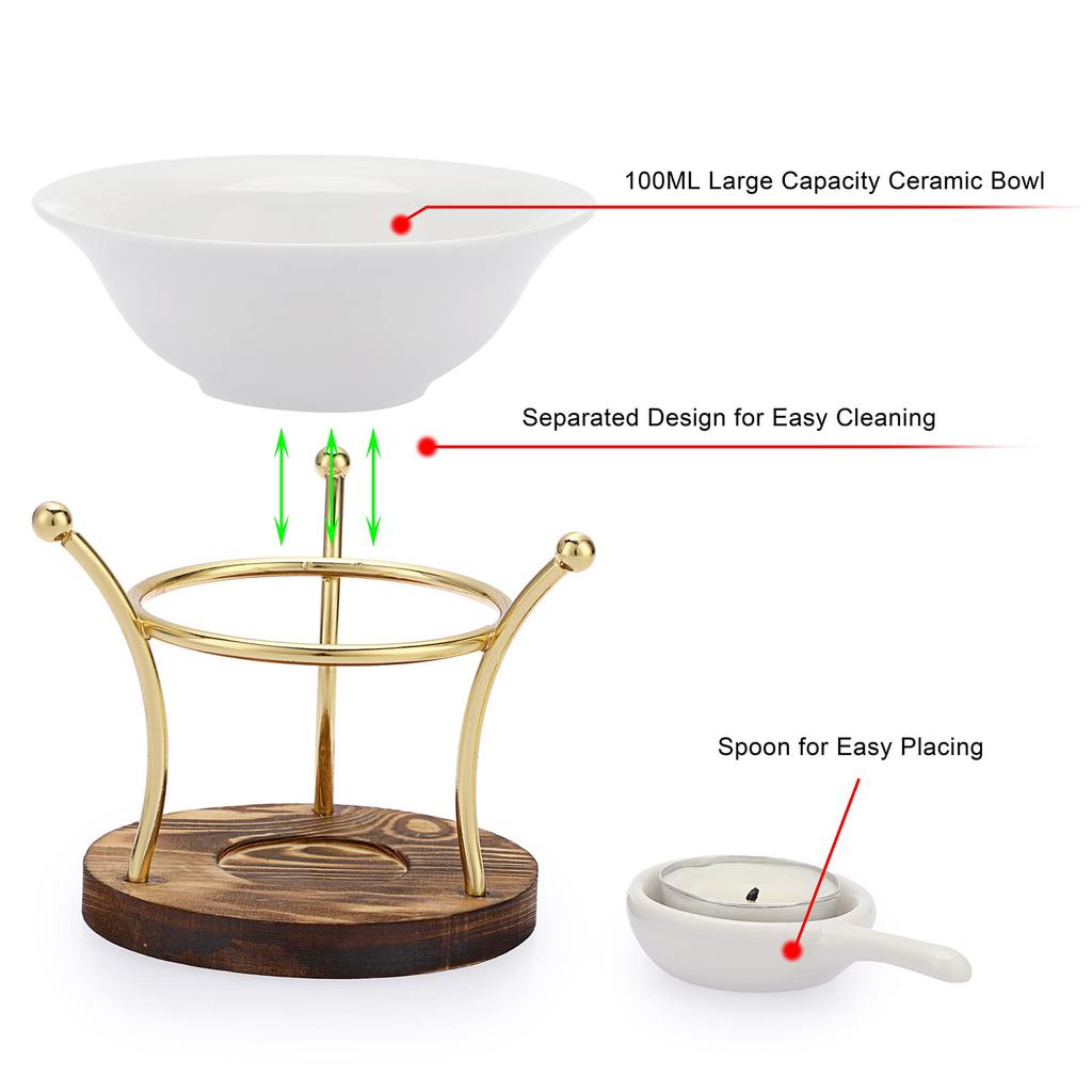 Aromas Lamp Stove Ceramics Incenses Wax Melt Burners with Tealight Candle Holder Essential Oil Burners Aromas Diffuser