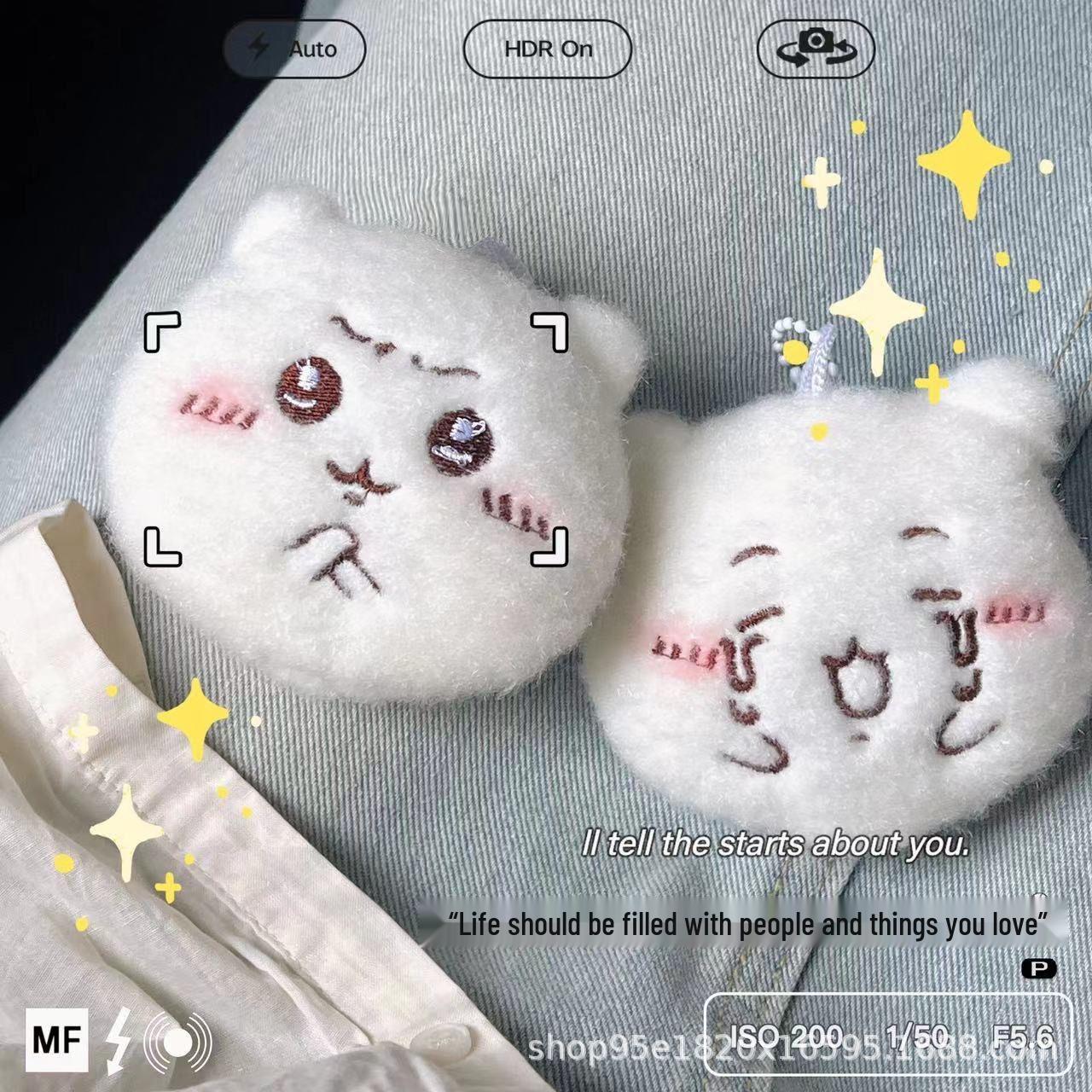 

Пищащий Чиикава Усаги Плюшевый кулон ручной работы - Милый подарок для лучшей подруги Frowning Round Ball Jii