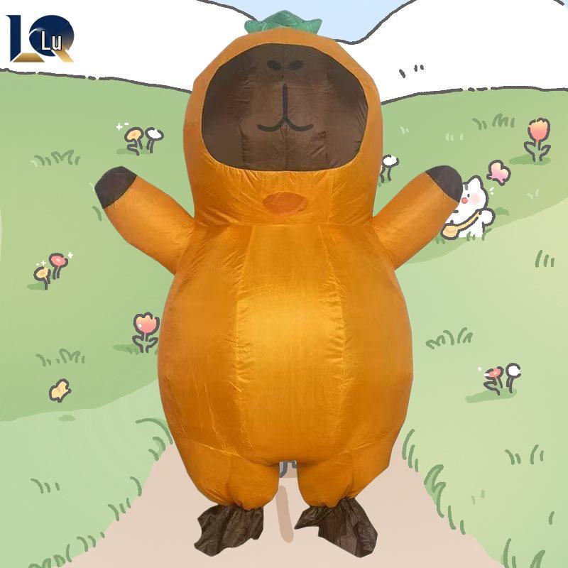 Надувной костюм капибары - Забавный костюм на Хэллоуин
