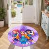 Kpop Round Office Rug Design for Outdoor Decorate Room Game Room Balcony Antislip Round Carpet Anime Office Decor Best for Christmas