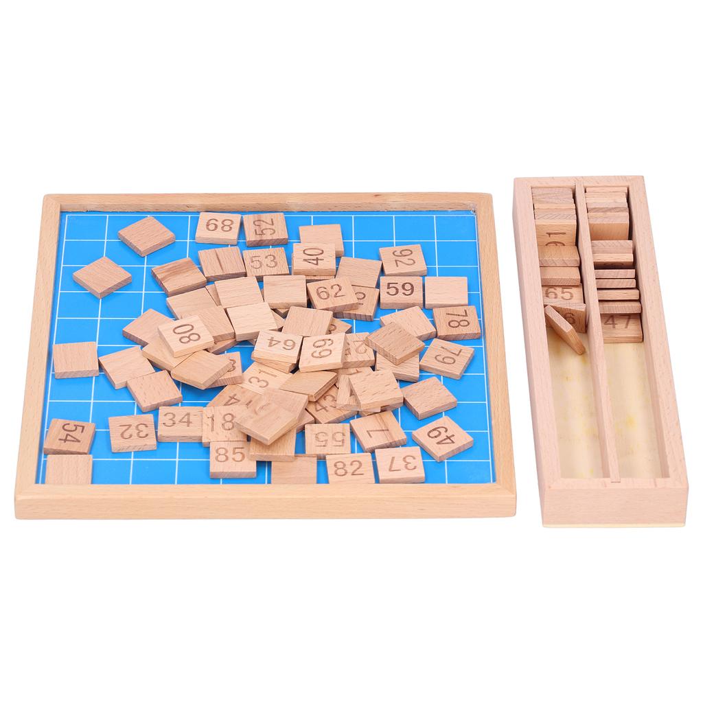 1?100 Consecutive Numbers Toy Wooden Educational Hundred Board Game for Kids