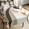 [ Produkt] 1 Stück Moderner Leichter Luxus Tischdecke, Moderne Abstrakte Kunst Streifen Design Tischdecke, Rechteckige Polyester Tischabdeckung, Maschinenwaschbar, Perf
