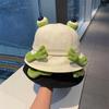 Outdoor sun protection ladies cute frog fisherman hat, unisex Japanese style cartoon sun hat, sun hat