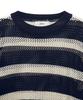YALE Striped Curly Knit_Navy