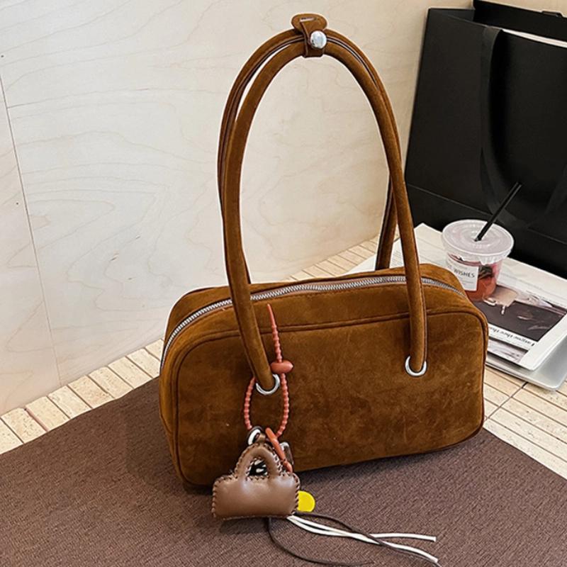 Retro Frosted Suede Shoulder Bag Fashiable And Simple High-end Ladies Handbag Autumn And Winter Large Capacity Underarm Bag