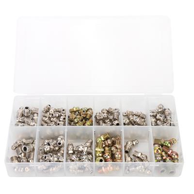 130 buc. Tip 45 Grade și Drept Niplu de Lubrifiere Hidraulic Zerk Fitting pentru Furtun Tub