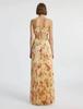 ALC Spaghetti Strap Floral Long Evening Dress - Goddess Style