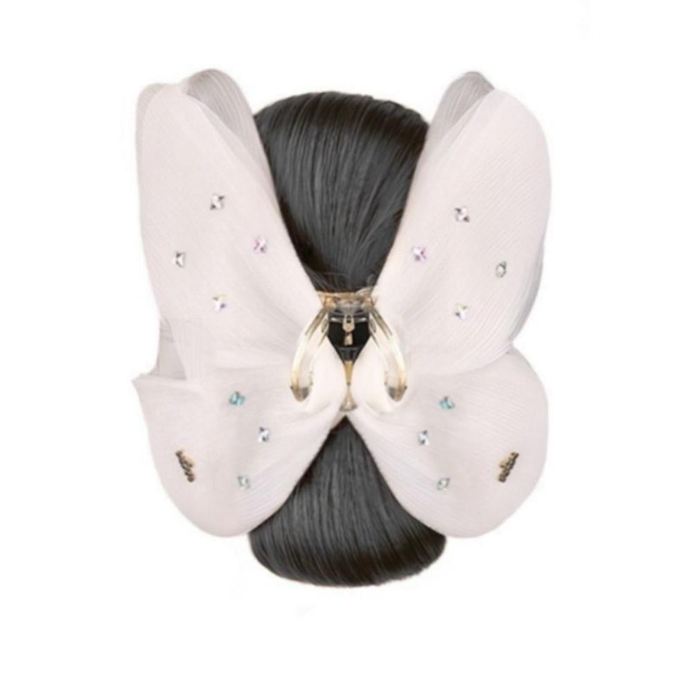 

Белая заколка-краб «Бабочка» Шиньон Головной убор Накладные волосы Цветок Пучок Голова Парик Подарки