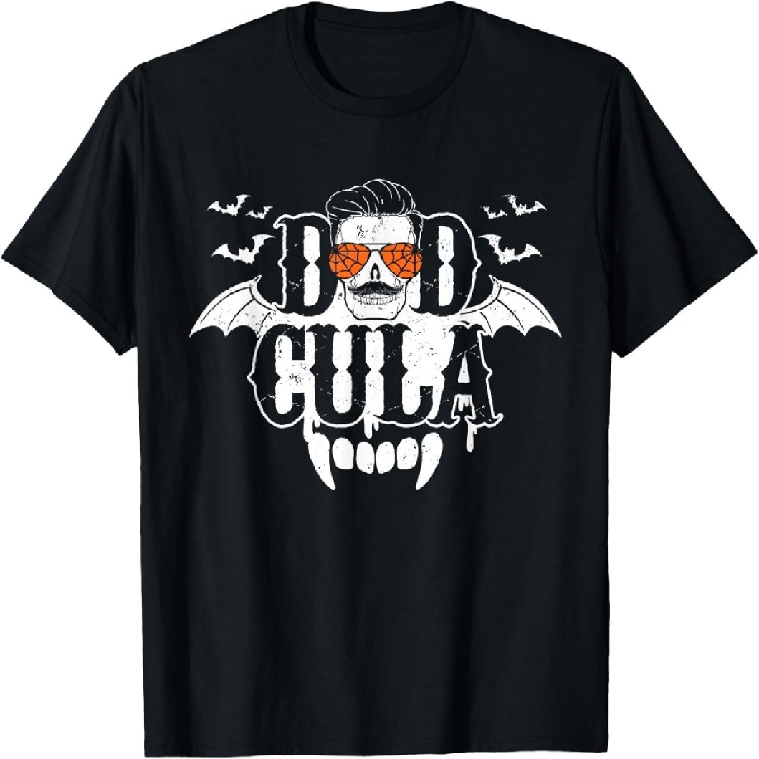 Dadcula Dracula Dad Halloween Costume Father s Day Retro T-Shirt S