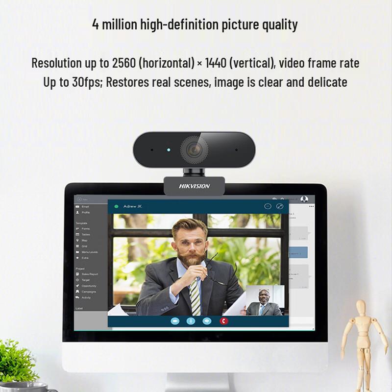 HIKVISION DS-E14 2K HD USB-Webcam mit Mikrofon