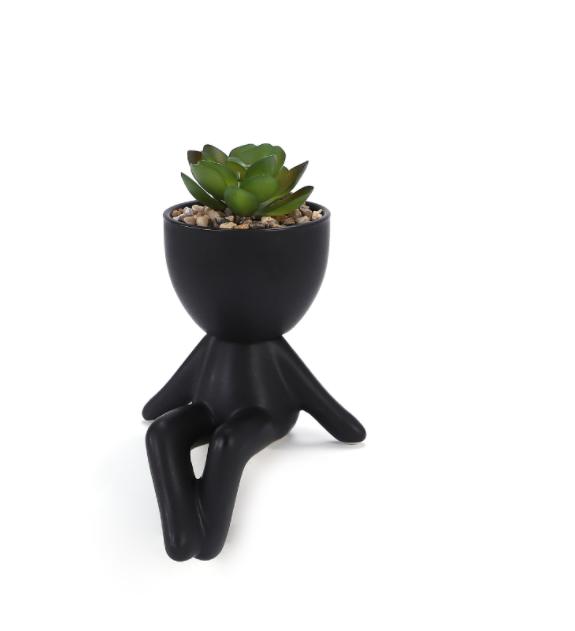 Nieuwe Collectie Geglazuurde Vetplant Potten Menselijk Ontworpen Decoratieve Vaas voor Huis en Tuin DDP Verzending Desktop Decoratieve Bloempot