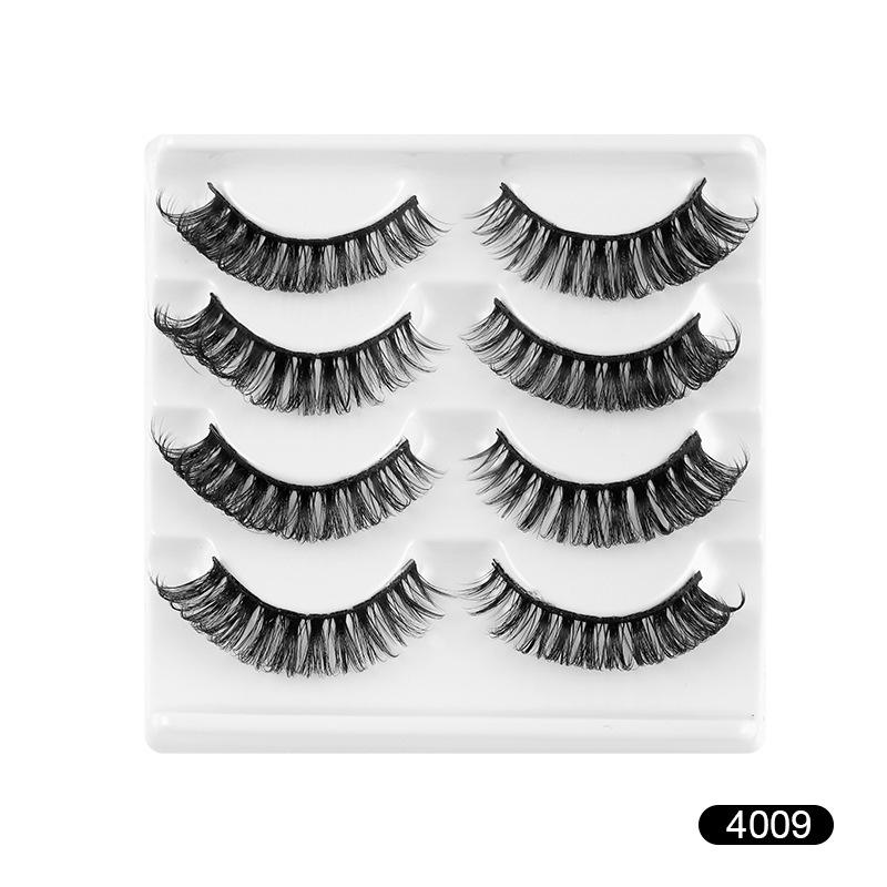 New Arrival D Curved Russian Curl False Eyelashes Chemical Fiber Eyelashes Thick Curl