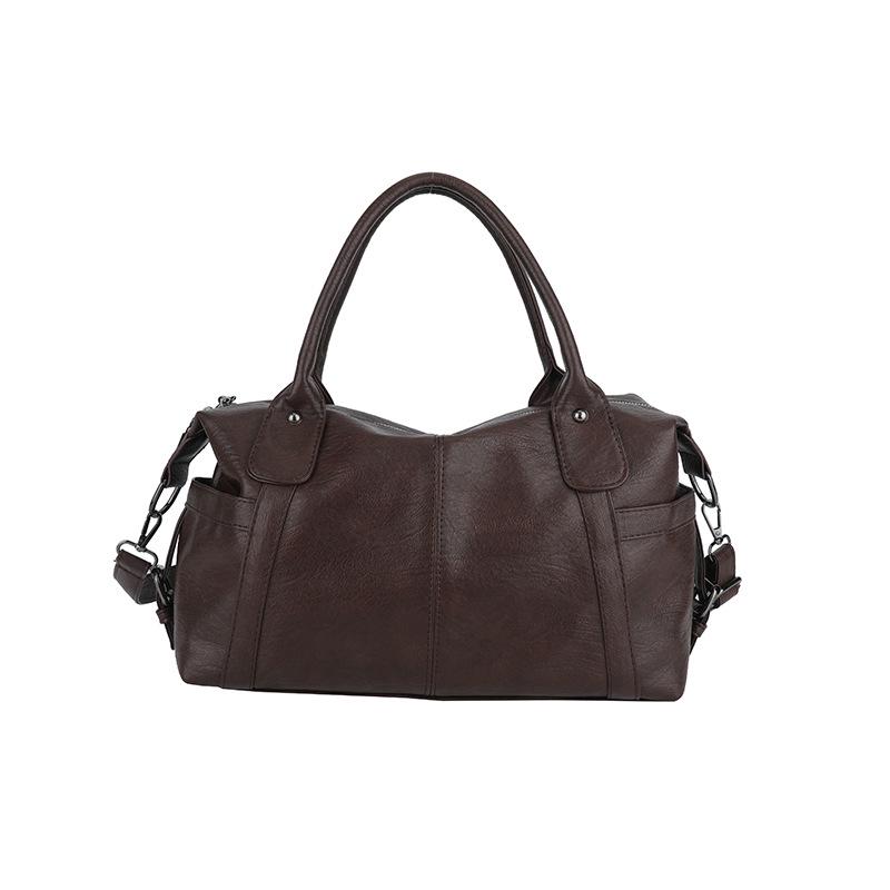 Women's Retro Trendy Large Capacity Boston Bag - Versatile Casual Shoulder Crossbody & Handheld Bag
