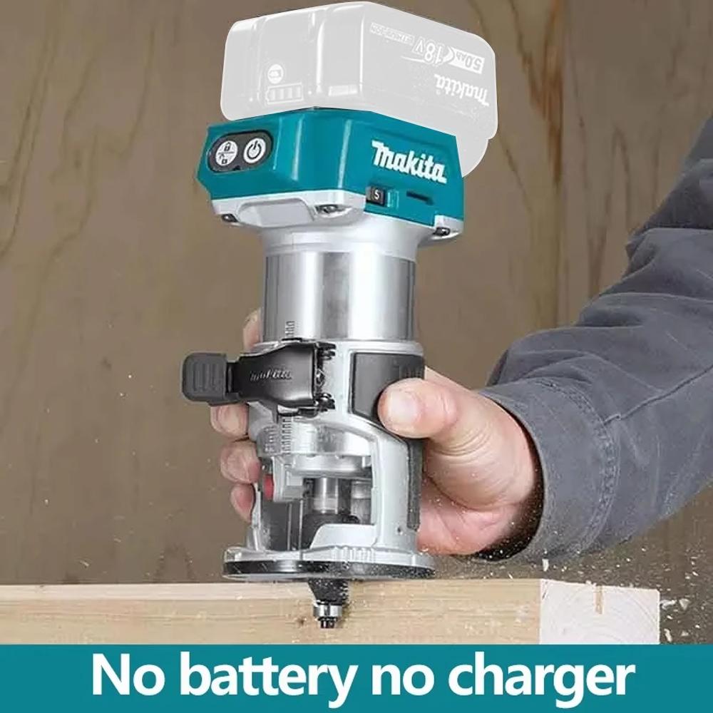 Mamidw Brushless Cordless Router Trimmer Milling Engraving Machine for Makita 18V Battery Woodworking DIY Tool