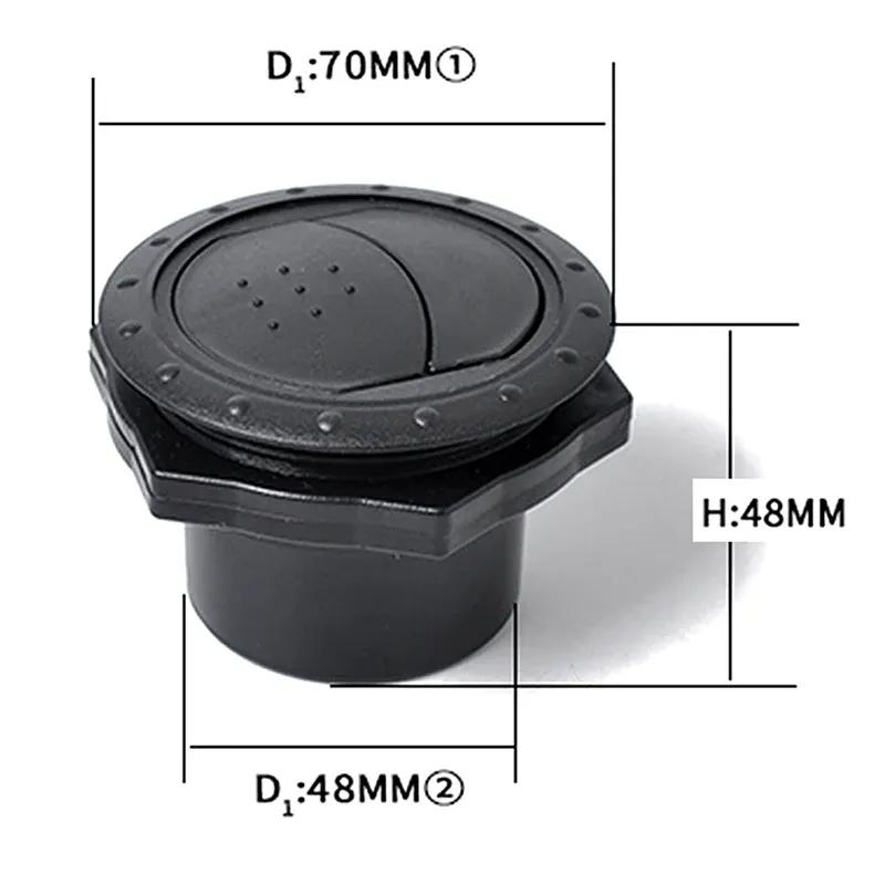 4pcs Car Round A/C Air Outlet Vent Universal 60mm 2.35 Inch Dashboard A/C Deflector Outlet Vents for RV Bus Boat Car Supplies