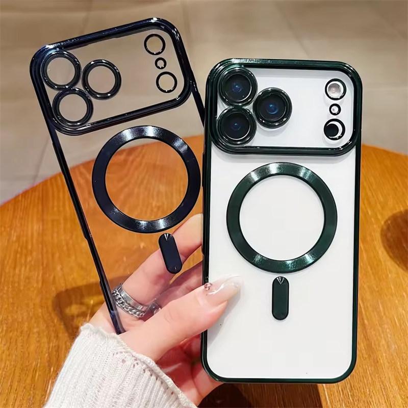High Quality Plating Silicone Case For IPhone 17 Air 17 Pro Max Magnetic Wireless Charg Camera Protect Cover
