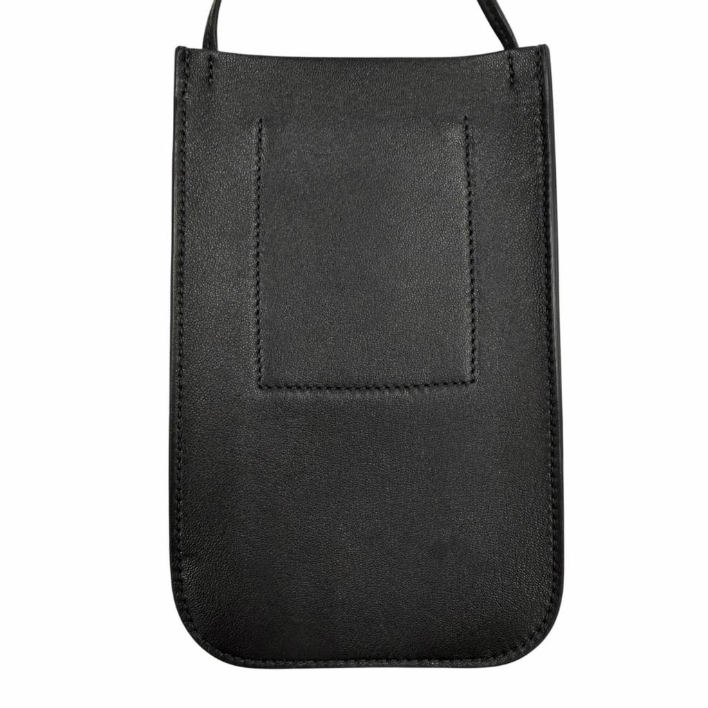 Great JIL SANDER Mobile case GIRO PHONE CASE black leather Women Used