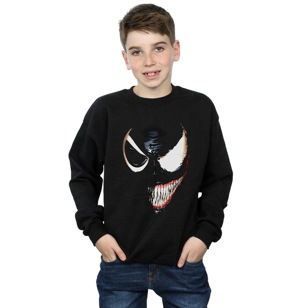 Marvel Boys Venom Split Face Sweatshirt