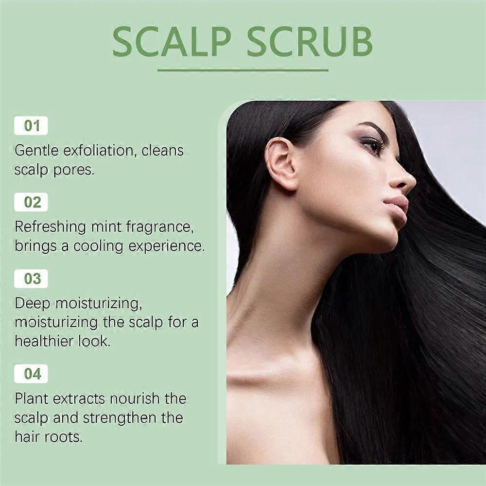 Rosemary Hair Care Scrub with Brush Scalp Massage Treatment Deep Moisturize Repair Damaged Reduce Dry Hair Nourish Scrub Shampoo