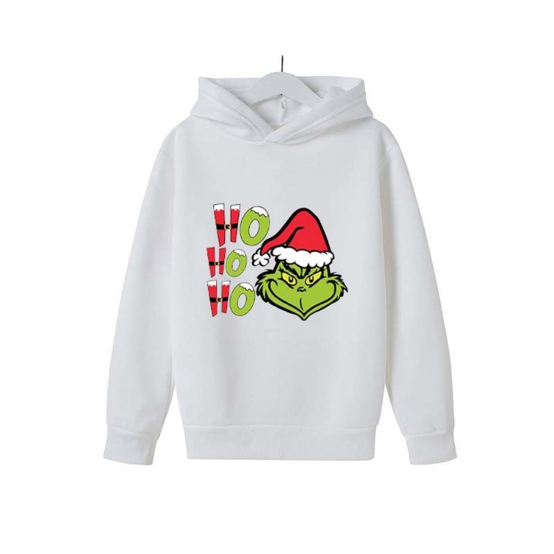 Green Haired Monsters Get Christmas Gifts Hoodie Casual Men Hoodies Kids Hoodies Casual Pullover