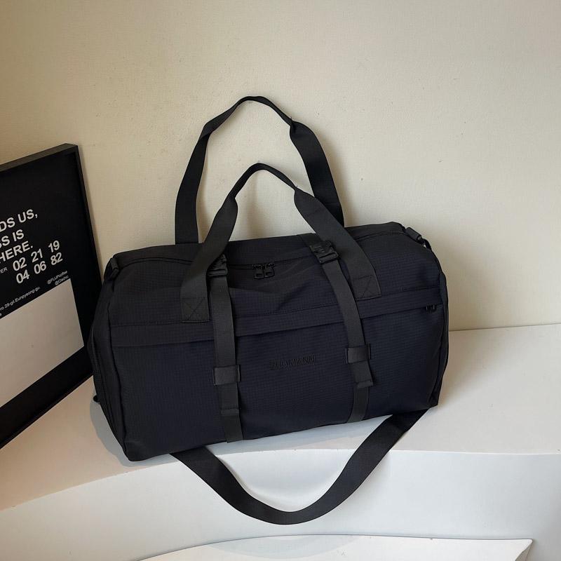 Large Capacity Sports Fitness Bag Separation Shoes Bags Shoulder Bag Plaid Storage Travel Bag