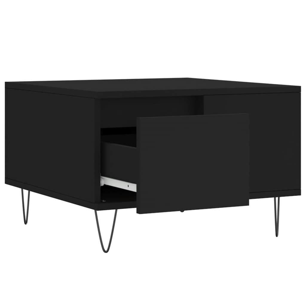 Coffee Table Black 55x55x36.5 cm Particleboard