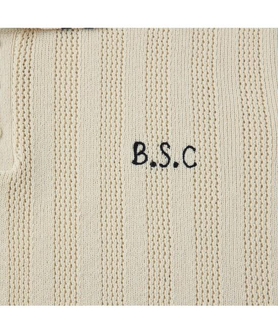 Henlikoteun [British Sporting Club] Crochet Short-Sleeves Polo Knit Abwam26731Crx