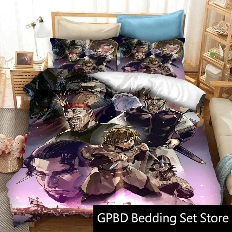 3D Print Anime Vinland Saga Bedding Set Double Twin King Duvet Cover Comforter Pillowcase Boys Girls Adults Bedroom