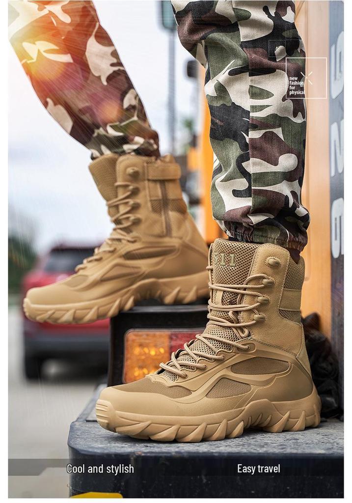 Camouflage Militär Kampfstiefel in Übergröße für Outdoor-Wanderungen und taktischen Einsatz