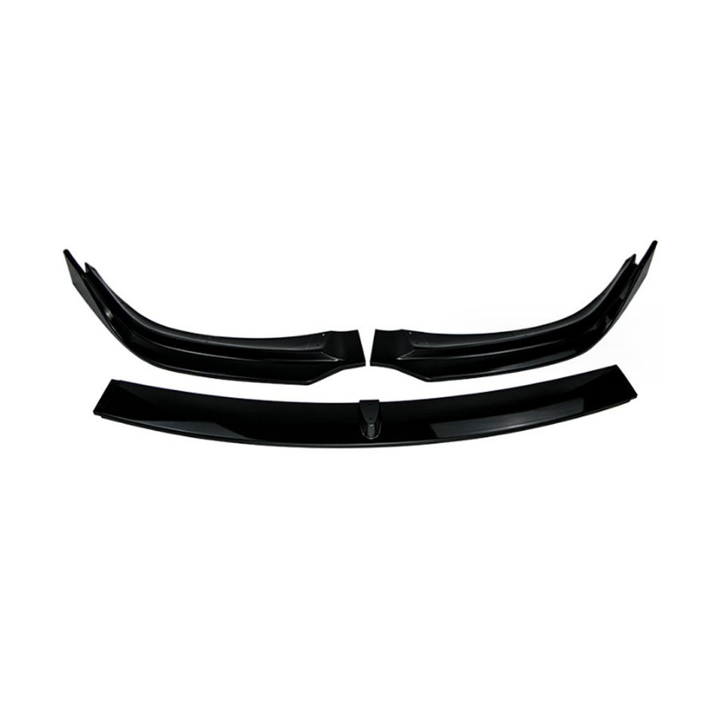 Front Bumper Splitter Lip Spoiler Diffuser Guard Cover Body Kits For Tesla Model S / Model S Plaid 2021 2022 2023 Gloss Black