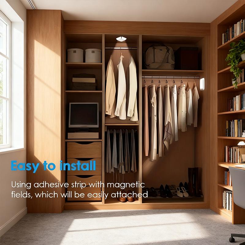 6-LED Decorative Night Light,Motion Sensor Stair Wall Light,Battery Powered,Smart Sensor.Suitable for Bedside,Cabinet,Kitchen,Bedroom Stair Lighting