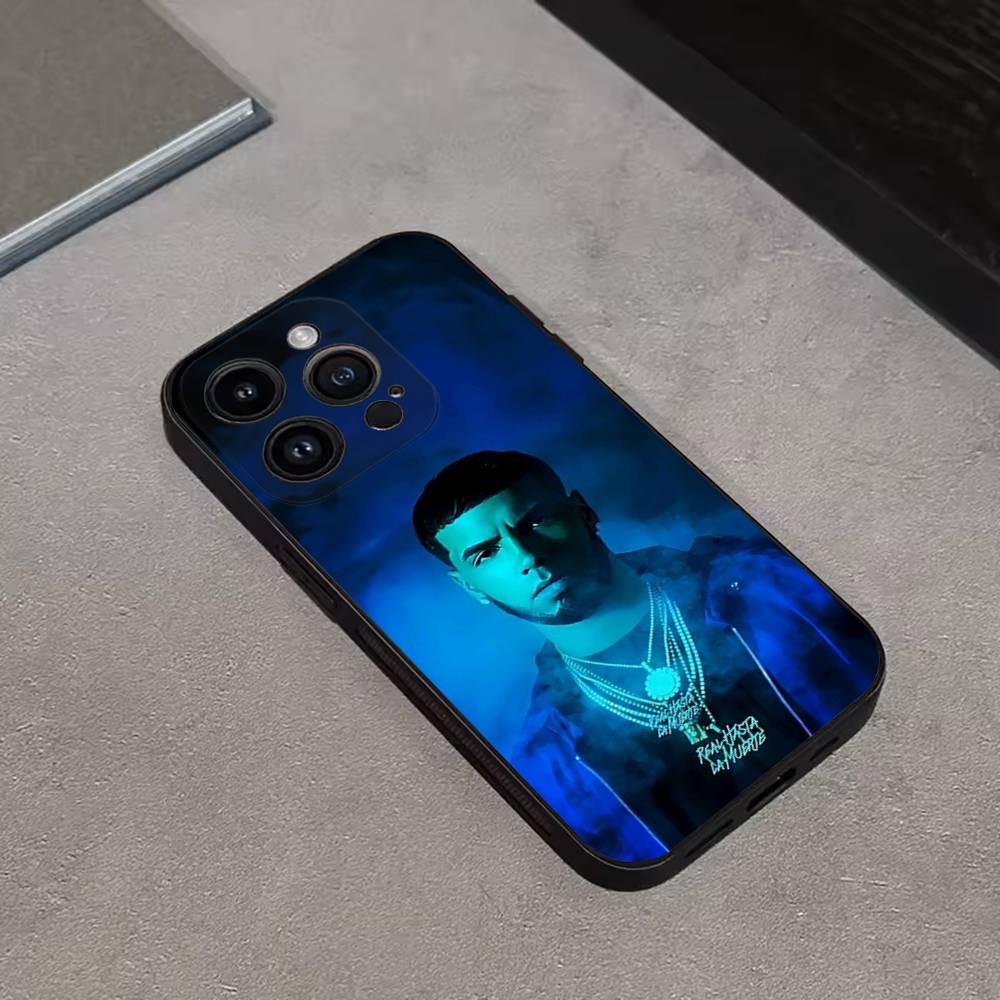 Rapper A- Anuel AA Echte Handyhülle Für iPhone 16,15,14,13,12,11 Plus,Pro Max,XS,X,XR,SE,Mini,8,7,Weiche Silikon Schwarze Hülle