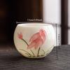 Hand Drawn Relief Sheep Fat Jade High End Ceramic Tea Cup Single Cup