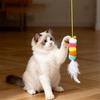 Neuartiges Elektrisches Katzenspielzeug USB Wiederaufladbar Interaktiv Hängend an der Tür Automatisches Schwingen Feder-Spielzeug Selbstunterhaltung Katzen-Necken-Spielzeug