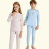 Children's thermal underwear set medium and older children's long johns pure cotton boys' pajamas girls' bottoming cotton sweater