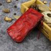 Genuine Leather, Vegetable Tanned Leather, Handmade Coloring, Retro Style, Long, Lightweight Texture, Mini Coin Purse