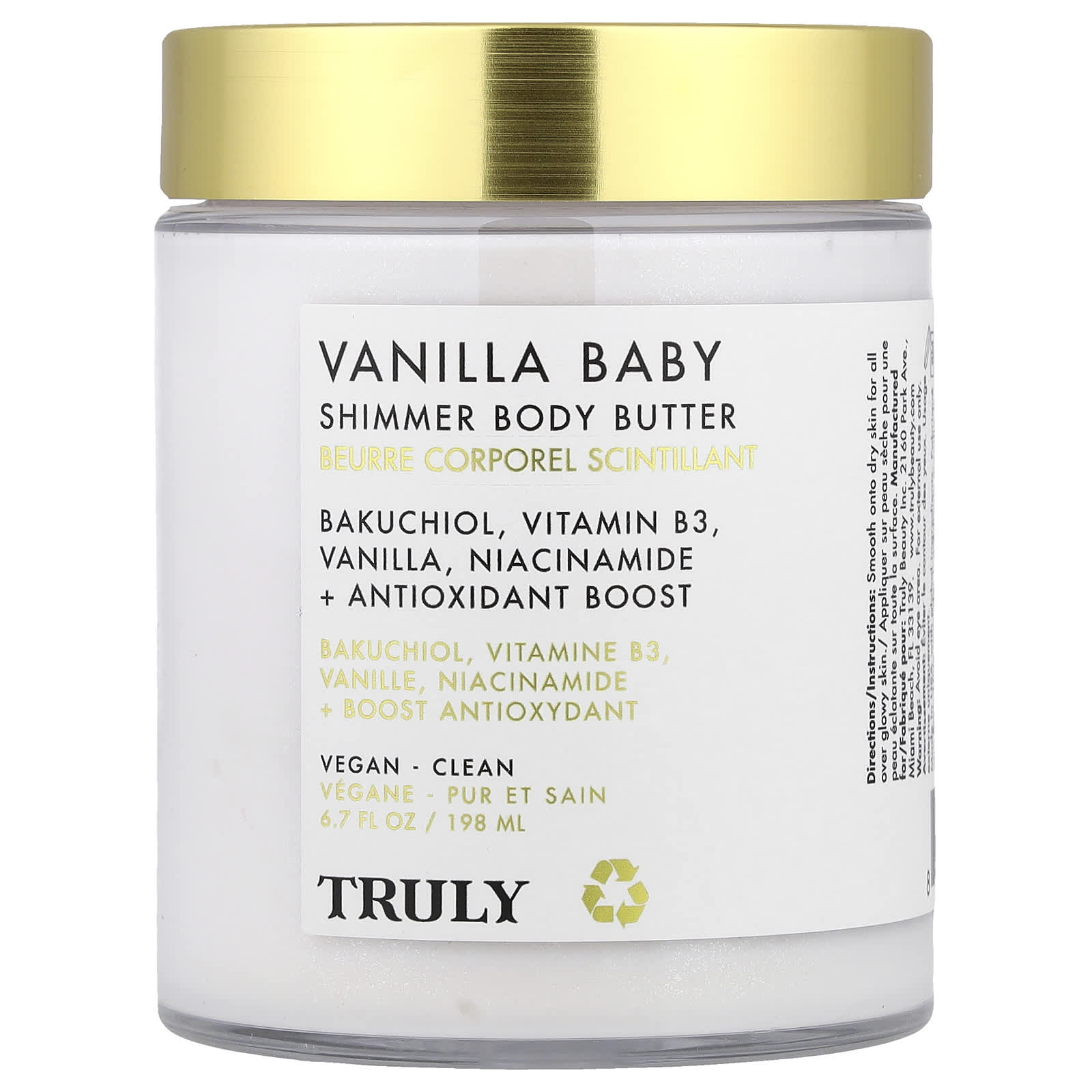 

Truly Beauty, Мерцающее масло для тела Vanilla Baby, 198 мл (6,7 жидких унций)